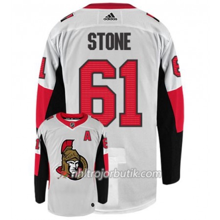 Män Ishockey Ottawa Senators Tröja MARK STONE 61 Adidas Vit Authentic